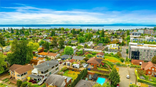 4808 38th Ave SW, Seattle, WA 98126 - aerial perspective of suburban area featuring a nearby body of water