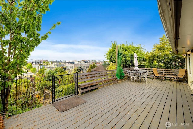 4808 38th Ave SW, Seattle, WA 98126 - deck featuring outdoor dining space