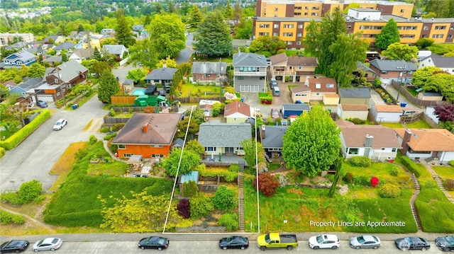 4808 38th Ave SW, Seattle, WA 98126 - aerial view of residential area featuring property parcel outlined