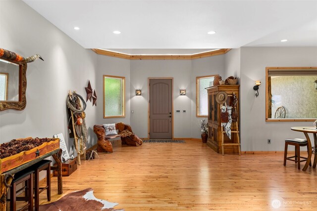 2720 NW Cascade Ave, East Wenatchee, WA 98802 - entryway featuring wood finished floors, recessed lighting, and baseboards