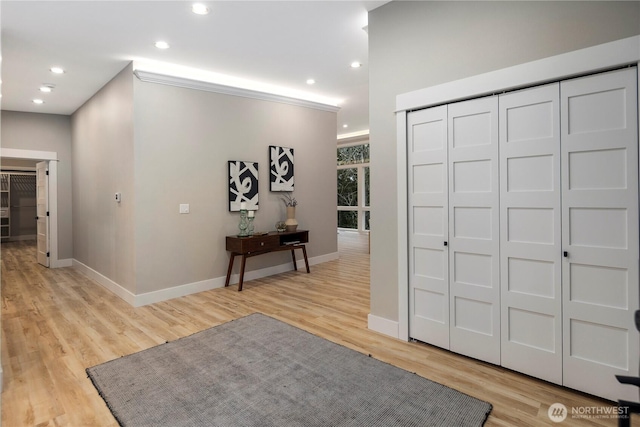 16250 SE Lake Moneysmith, Auburn, WA 98092 - interior space with baseboards, light wood-type flooring, and recessed lighting