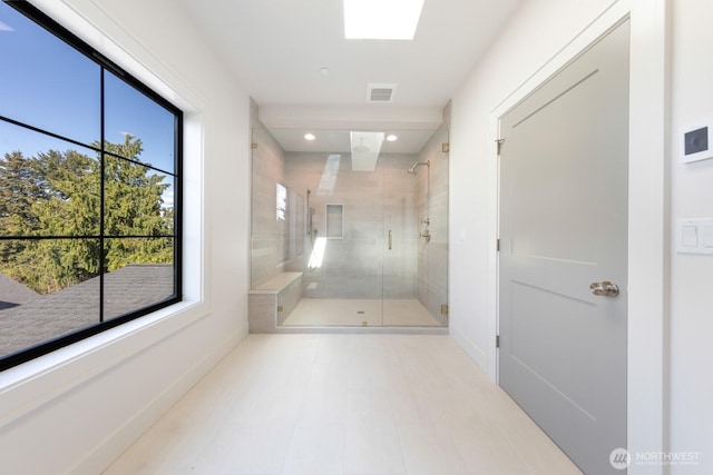 706 N 59th St, Seattle, WA 98103 - hallway featuring tile patterned floors, recessed lighting, and baseboards