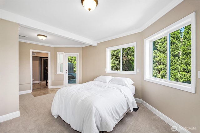 2815 211th Ave E, Lake Tapps, WA 98391 - bedroom with light colored carpet and crown molding