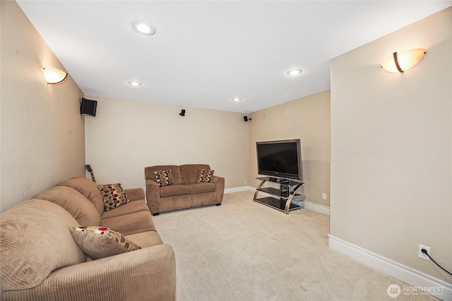 2815 211th Ave E, Lake Tapps, WA 98391 - living area featuring light colored carpet and recessed lighting