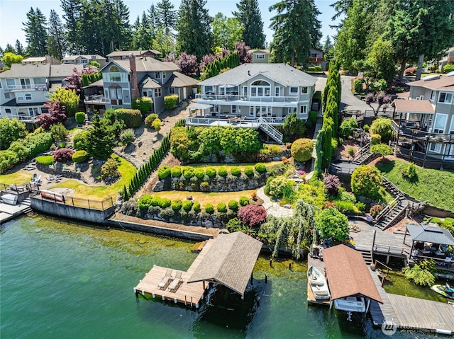 2815 211th Ave E, Lake Tapps, WA 98391 - aerial perspective of suburban area featuring a large body of water