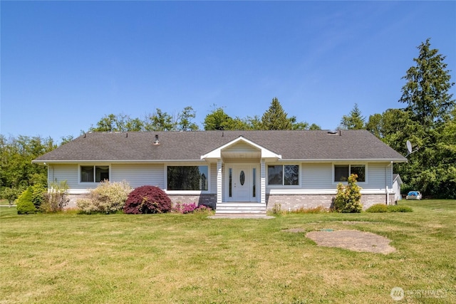 28705 48th Ave NW, Stanwood, WA 98292 - ranch-style house with a front yard and brick siding