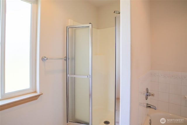 28705 48th Ave NW, Stanwood, WA 98292 - bathroom with an enclosed shower and a bathtub