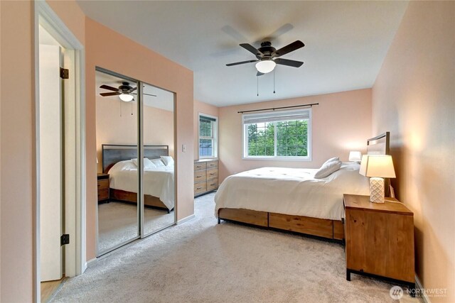 17634 118th Ave SE, Renton, WA 98058 - bedroom featuring carpet flooring and ceiling fan