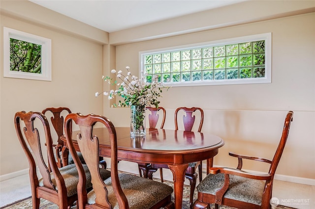 11120 NE 106th Pl, Kirkland, WA 98033 - carpeted dining space with baseboards