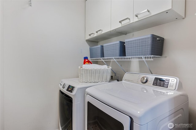 11120 NE 106th Pl, Kirkland, WA 98033 - washroom with cabinet space and separate washer and dryer