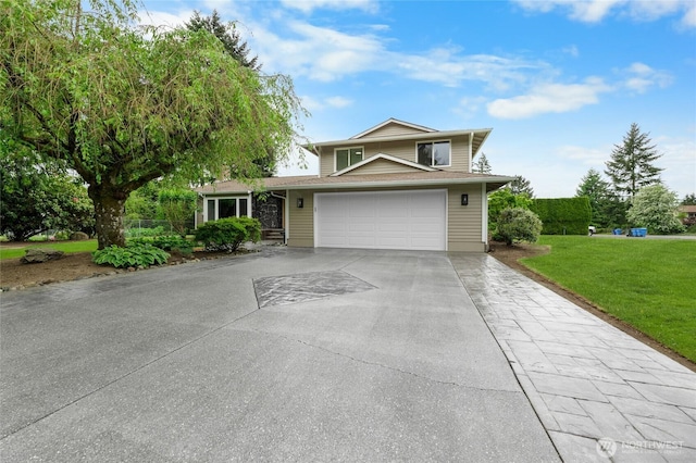 16912 49th St E, Lake Tapps, WA 98391 - view of front facade featuring concrete driveway and a front yard