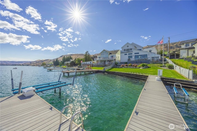 dock featuring a water view