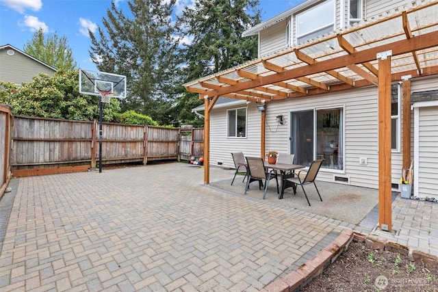 15017 46th Ave SE, Everett, WA 98208 - view of patio with a pergola and a fenced backyard