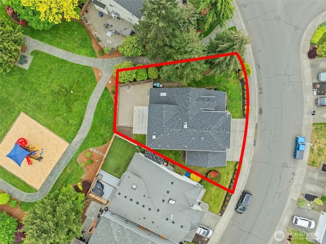15017 46th Ave SE, Everett, WA 98208 - aerial view of property's location featuring property boundaries highlighted