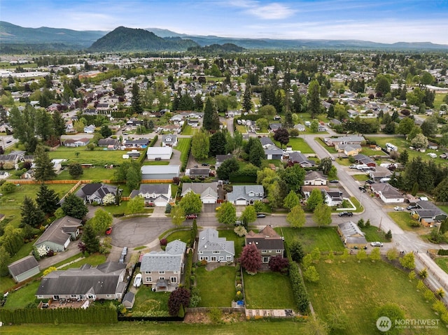 1855 Shanon Ln, Enumclaw, WA 98022 - aerial perspective of suburban area featuring a mountain backdrop
