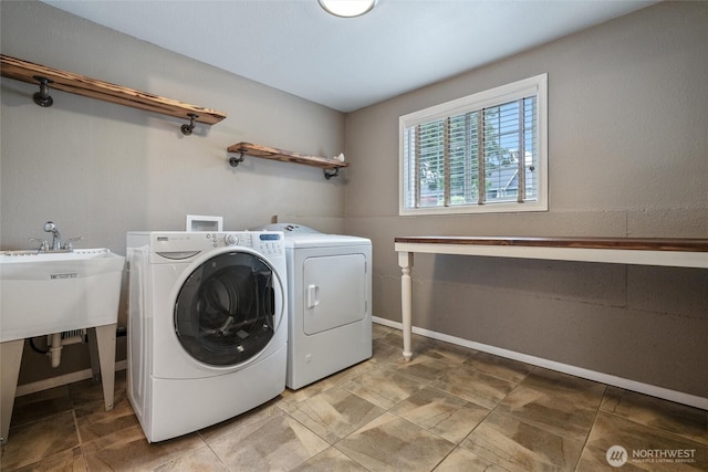 3620 Westminster Dr SE, Port Orchard, WA 98366 - laundry room with separate washer and dryer and baseboards