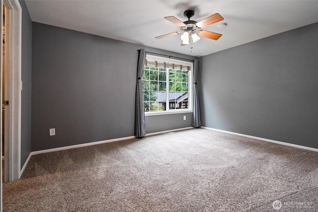 3620 Westminster Dr SE, Port Orchard, WA 98366 - carpeted empty room featuring a ceiling fan and baseboards