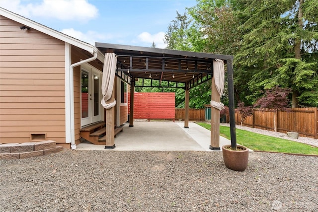 3620 Westminster Dr SE, Port Orchard, WA 98366 - view of patio featuring a fenced backyard, entry steps, a shed, and an outdoor structure