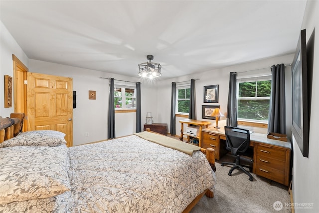 39800 224th Ave SE, Enumclaw, WA 98022 - bedroom featuring multiple windows, carpet floors, and an office area