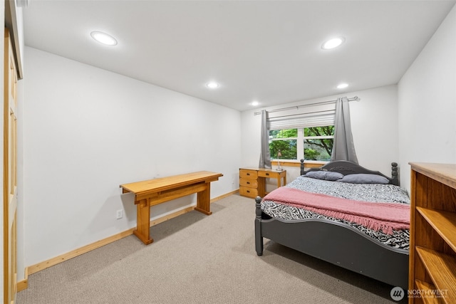 39800 224th Ave SE, Enumclaw, WA 98022 - bedroom with light carpet, recessed lighting, and baseboards