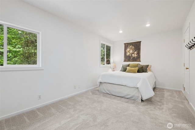 15715 249th Ave SE, Issaquah, WA 98027 - bedroom featuring light carpet, recessed lighting, and baseboards