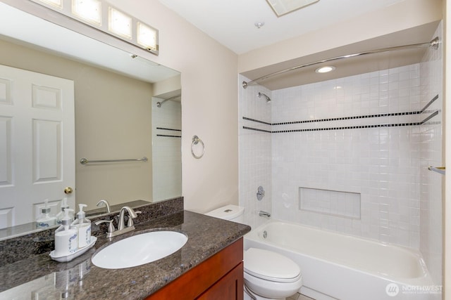 8260 53rd Ave W Unit 208, Mukilteo, WA 98275 - bathroom featuring toilet, shower / washtub combination, and vanity