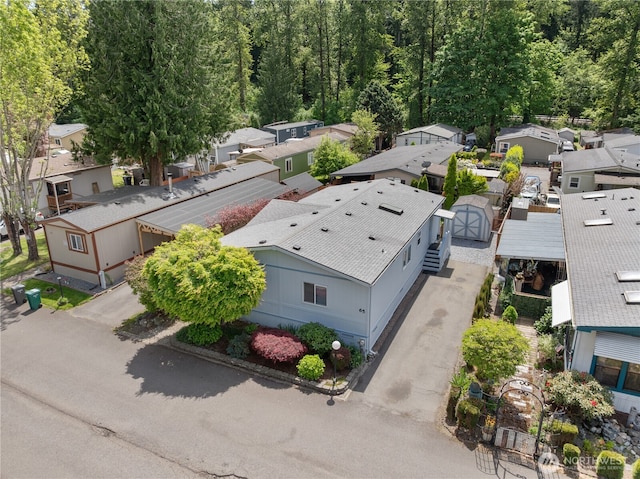 aerial view of residential area
