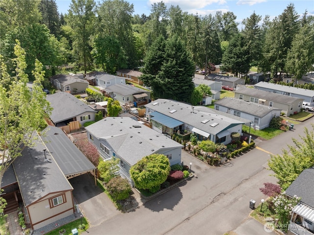 aerial view of residential area