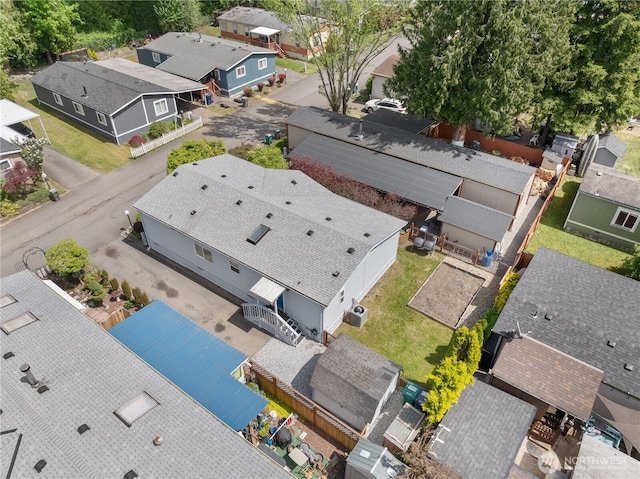 aerial view of residential area