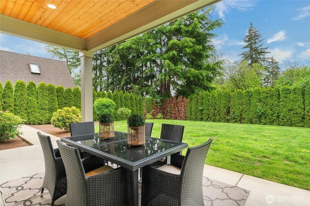 9827 NE 20th St, Bellevue, WA 98004 - view of patio / terrace featuring outdoor dining space