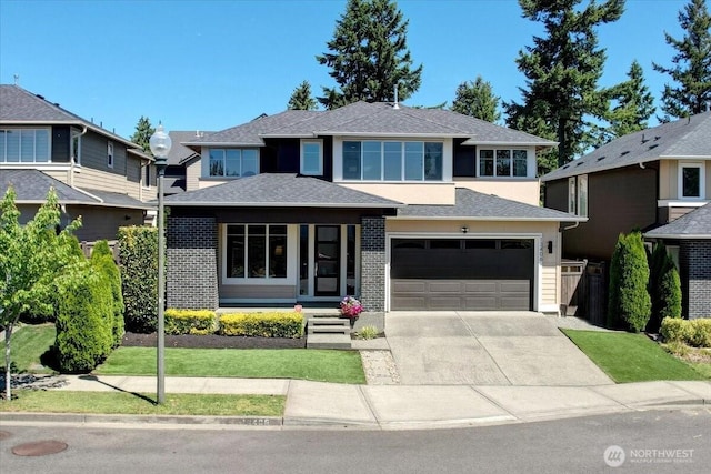 13406 SE 262nd St, Kent, WA 98042 - prairie-style house featuring concrete driveway, an attached garage, and a shingled roof
