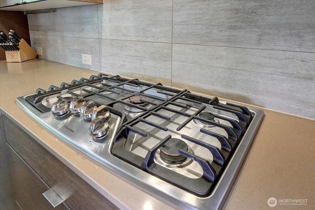 13406 SE 262nd St, Kent, WA 98042 - kitchen view of stainless steel gas stovetop and light countertops