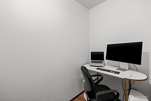 8516 196th St SW Unit 311, Edmonds, WA 98026 - office area with baseboards and wood finished floors