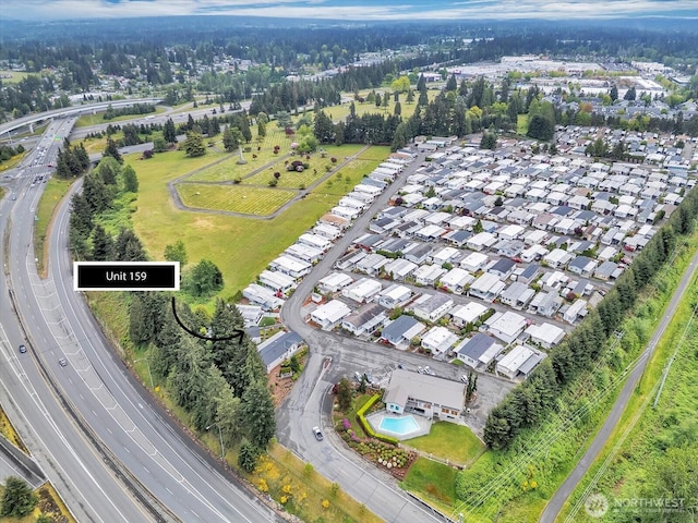 1415 84th St SE Unit 159, Everett, WA 98208 - aerial overview of property's location featuring a major roadway and nearby suburban area
