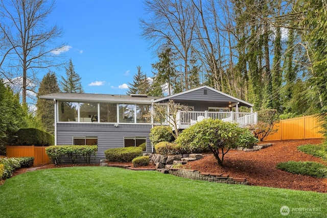 13050 SE 21st Pl, Bellevue, WA 98005 - back of house featuring a sunroom