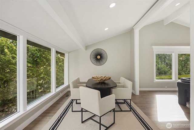 13050 SE 21st Pl, Bellevue, WA 98005 - dining area featuring healthy amount of natural light, wood finished floors, baseboards, and recessed lighting