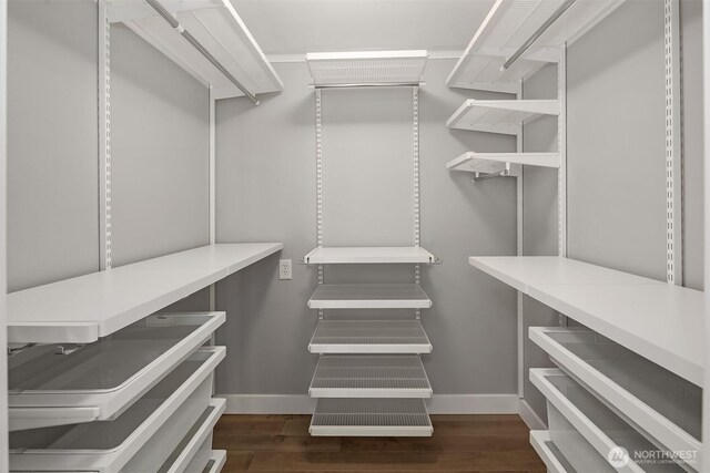 13050 SE 21st Pl, Bellevue, WA 98005 - spacious closet featuring dark wood-style floors