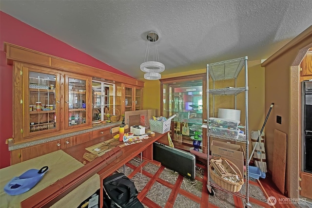 19308 8th St E, Spanaway, WA 09387 - home office with lofted ceiling and a textured ceiling
