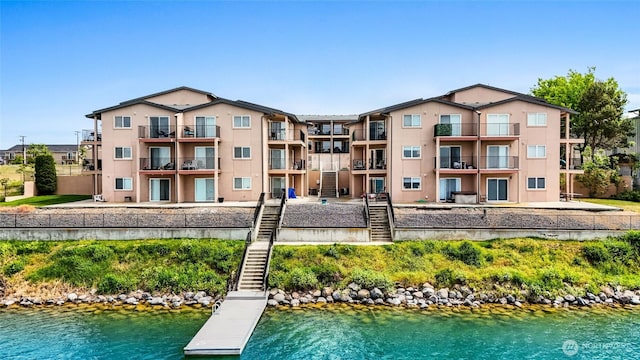2900 W Marina Dr Unit 303, Moses Lake, WA 98837 - exterior space featuring stairway and a water view