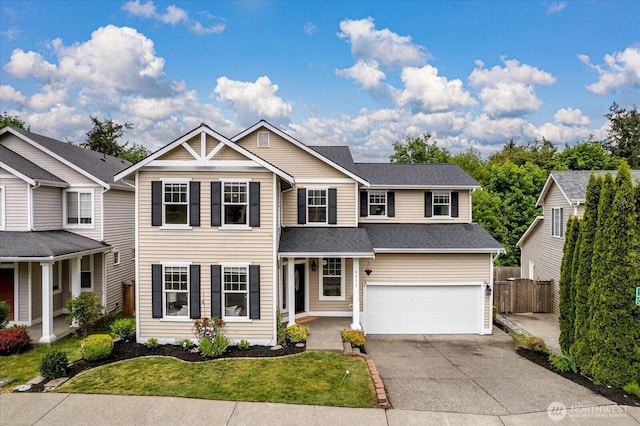 5111 110th St SE, Everett, WA 98208 - view of front of home featuring driveway, a garage, and a shingled roof