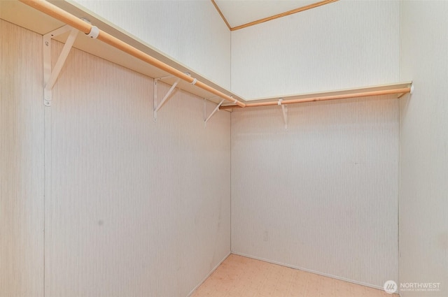 spacious closet featuring tile patterned floors