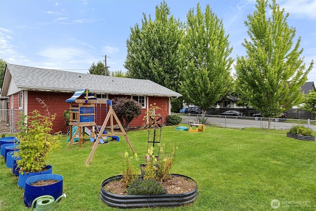 714 S 43rd St, Tacoma, WA 98418 - view of yard with a playground
