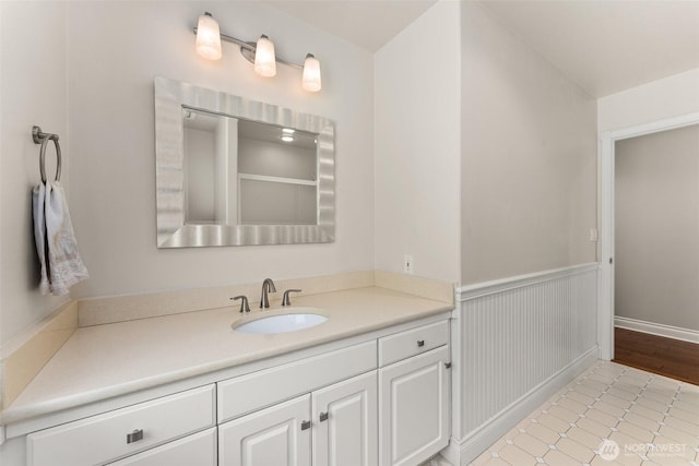 bathroom featuring vanity