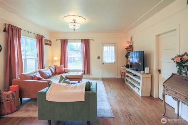 315 SW C St, Tumwater, WA 98512 - living area featuring wood finished floors and plenty of natural light