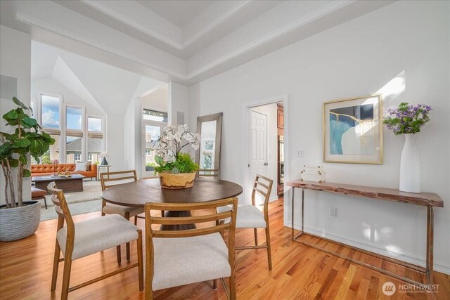 14259 SE 83rd St, Newcastle, WA 98059 - dining room featuring light wood-style flooring and baseboards