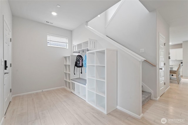 1194 Panoramic Loop, Bremerton, WA 98312 - mudroom featuring light wood-style floors, baseboards, and recessed lighting