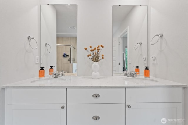1194 Panoramic Loop, Bremerton, WA 98312 - bathroom with double vanity and a stall shower