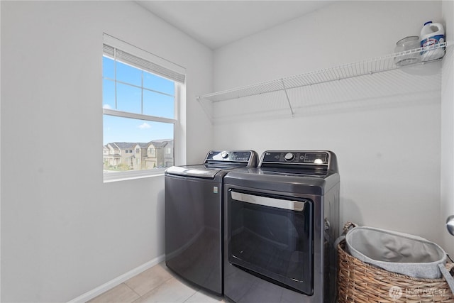 1194 Panoramic Loop, Bremerton, WA 98312 - washroom featuring washer and clothes dryer, baseboards, and light tile patterned flooring