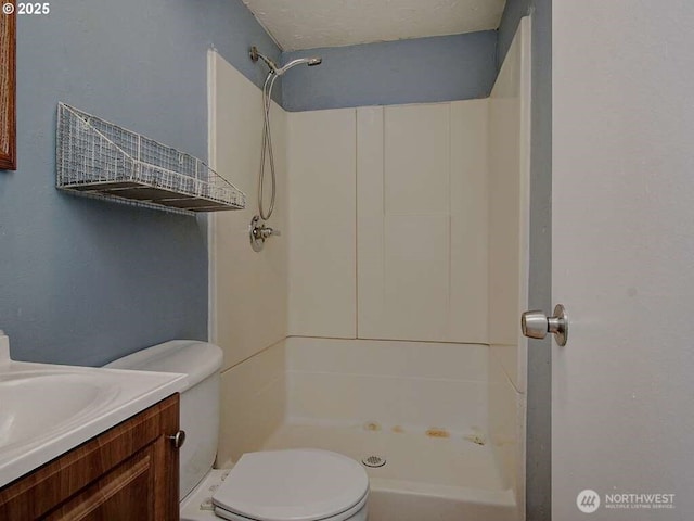823 D St, Vader, WA 98593 - full bath with a shower, toilet, and vanity
