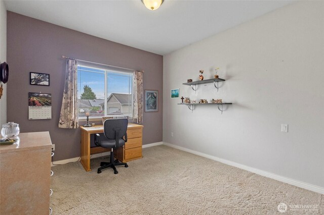 2557 Captains Ct, Ferndale, WA 98248 - office area featuring light carpet and baseboards